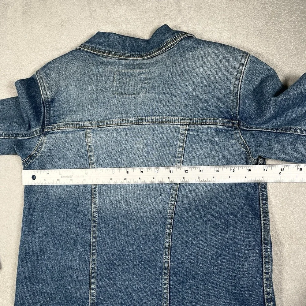 NWT-Levi's Girls' Med Wash Cotton Denim Button-Front Trucker Jacket XL 13-15 Yrs